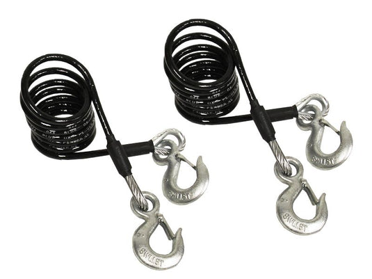 Blue Ox BX88197 Coiled Safety Cables - 7 foot - 10,000 lbs. Capacity - Pair