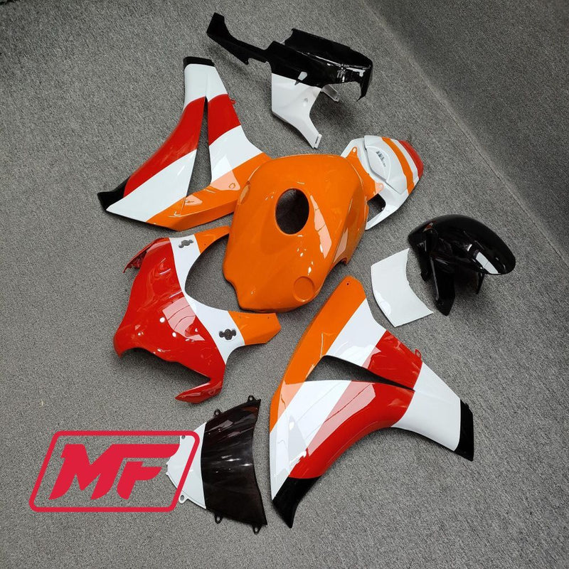 Load image into Gallery viewer, Monster Fairings Full Kit Honda CBR1000RR 08-11 Repsol White Red Orange + Windshield + Gas Tank Cover
