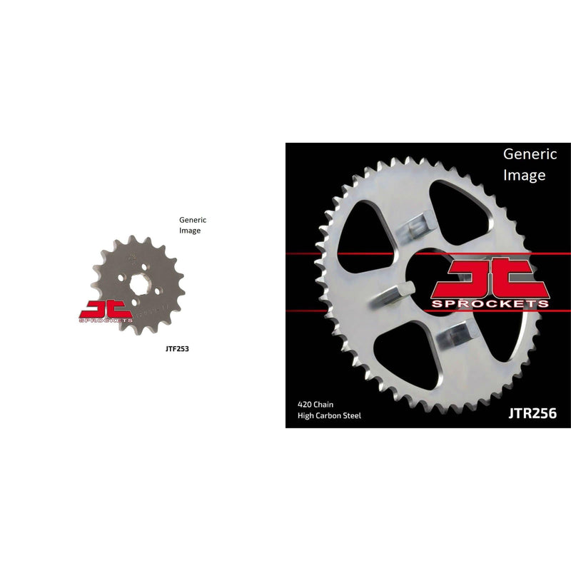 Load image into Gallery viewer, JT SPROCKETS Front and Rear Steel Sprocket Kit for OffRoad HONDA CT70 1971-1982
