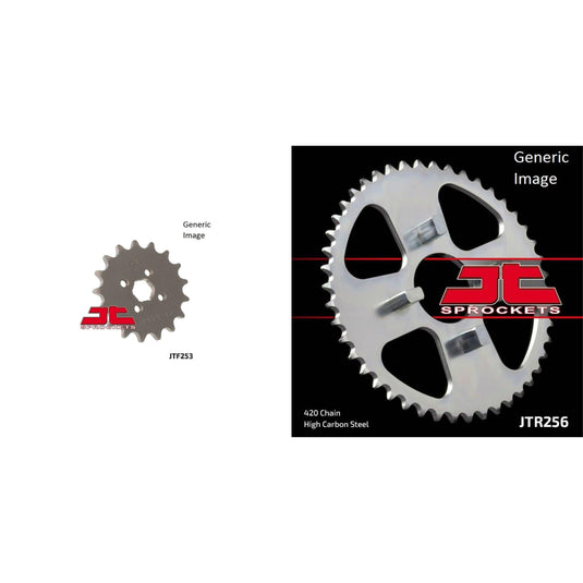 JT SPROCKETS Front and Rear Steel Sprocket Kit for OffRoad HONDA CT70 1971-1982