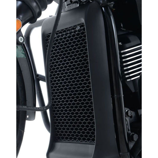 R&G Racing Black Aluminum Radiator Guard For 2015-2018 Harley-Davidson Street 500 XG500