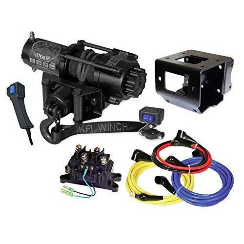 Load image into Gallery viewer, 3500 lb KFI Assault Winch Combo Synthetic Polaris Scrambler 850 1000 2013-2018
