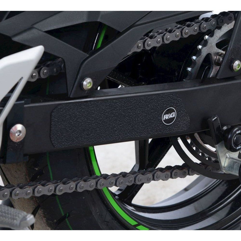 Load image into Gallery viewer, R&amp;G Racing Black Boot Guard Kit For 2018-2020 Kawasaki Ninja 250

