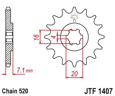 Load image into Gallery viewer, JT Sprockets Front Steel Countershaft Sprocket 10 Tooth 10T 520 Chain
