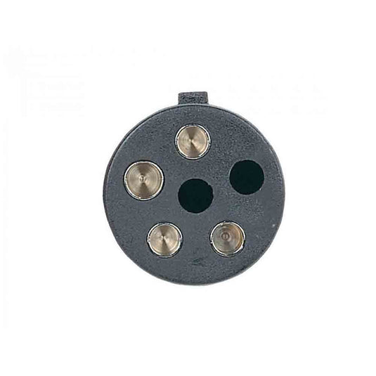 6-Way Round Pin to 4-Flat Adapter with LED Light