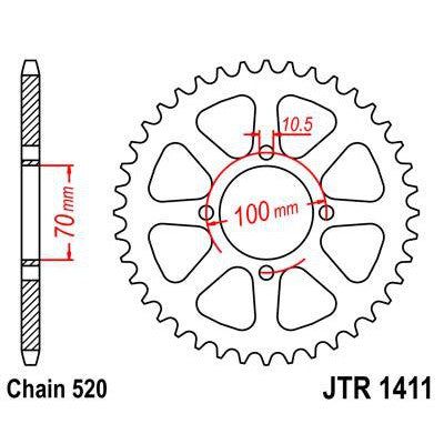 Load image into Gallery viewer, Front &amp; Rear Sprocket Kit for KAWASAKI KLT250 C1,C2,C3 Prairie 83-85 JT Sprockets
