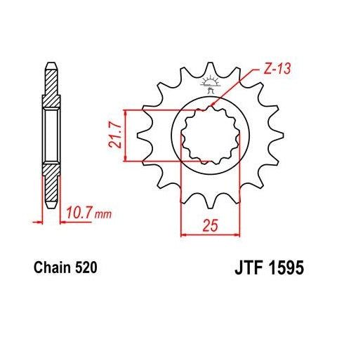 Steel Front Sprocket 16T for Street YAMAHA FZ6R 2009-2016
