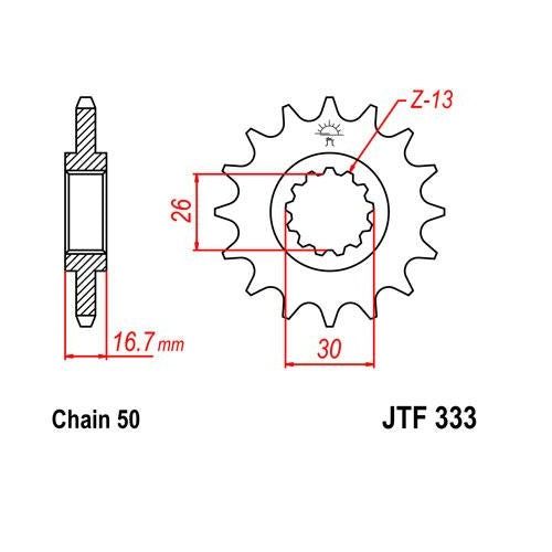Steel Front Sprocket 15T for Street HONDA VFR750F 1990-1997