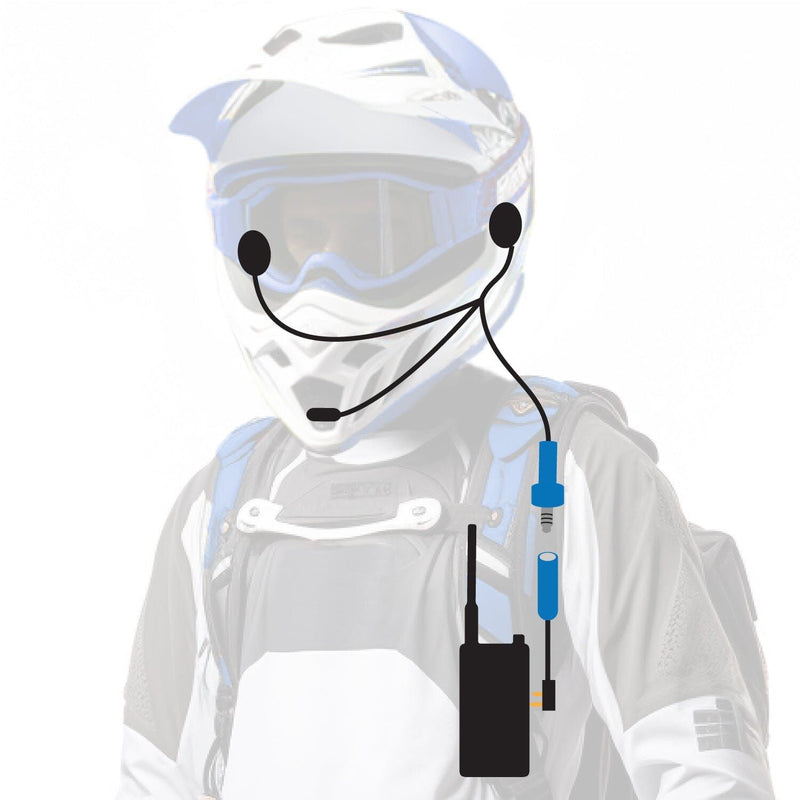 Load image into Gallery viewer, Rugged Radios ENDURO Moto Kit -  Includes Helmet Kit and Compact Harness Cable
