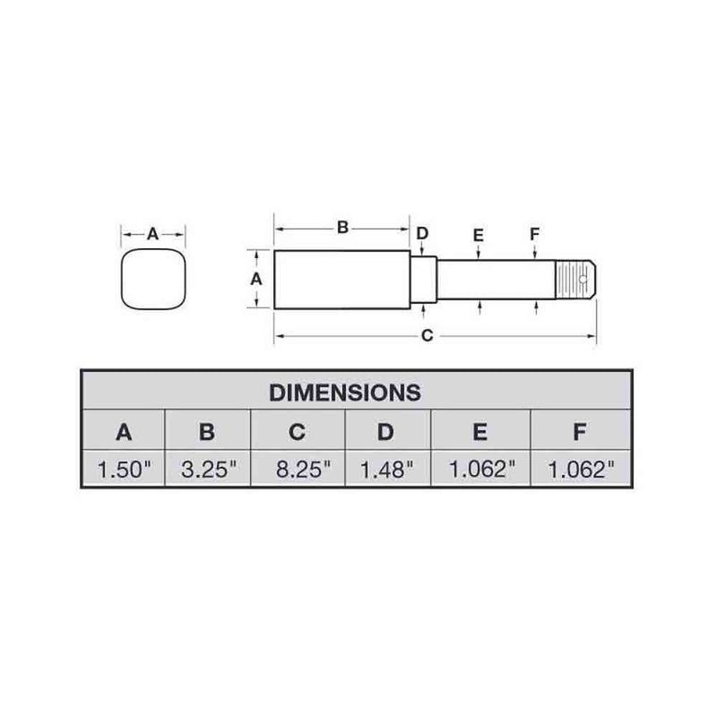 Load image into Gallery viewer, Single - 5-Bolt on 4-1/2 Inch Hub Assembly with Square Shaft 1-1/16 Inch Straight Spindle &amp; Bearings
