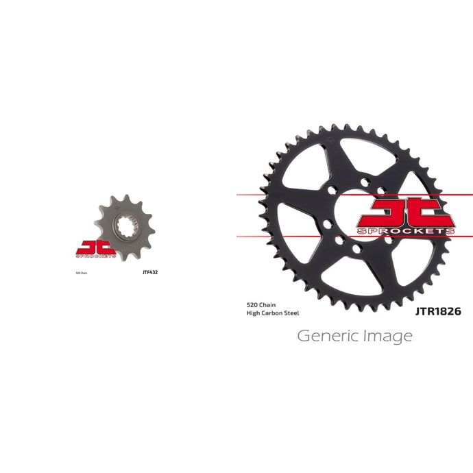 Front & Rear Steel Sprocket Kit ATV/UTV LT250R N/P QuadRacer 1992-1993 For Suzuk