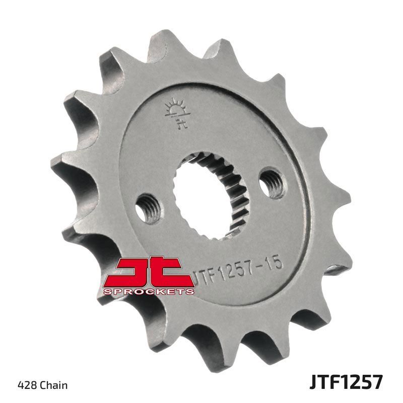 Load image into Gallery viewer, JT Sprockets Front Steel Sprocket 15 Tooth 15T 428 Chain JTF1257.15
