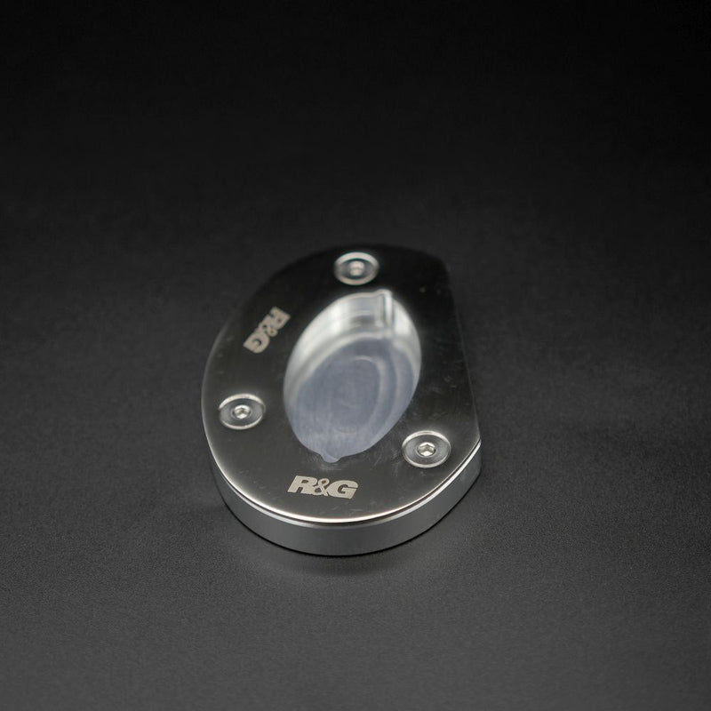 Load image into Gallery viewer, R&amp;G Racing Silver Kickstand Shoe For 2011-2012 Triumph Speed Triple
