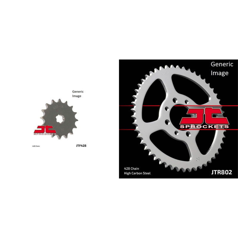 Load image into Gallery viewer, JT SPROCKETS Front and Rear Steel Sprocket Kit for OffRoad SUZUKI DS80 1978-1982
