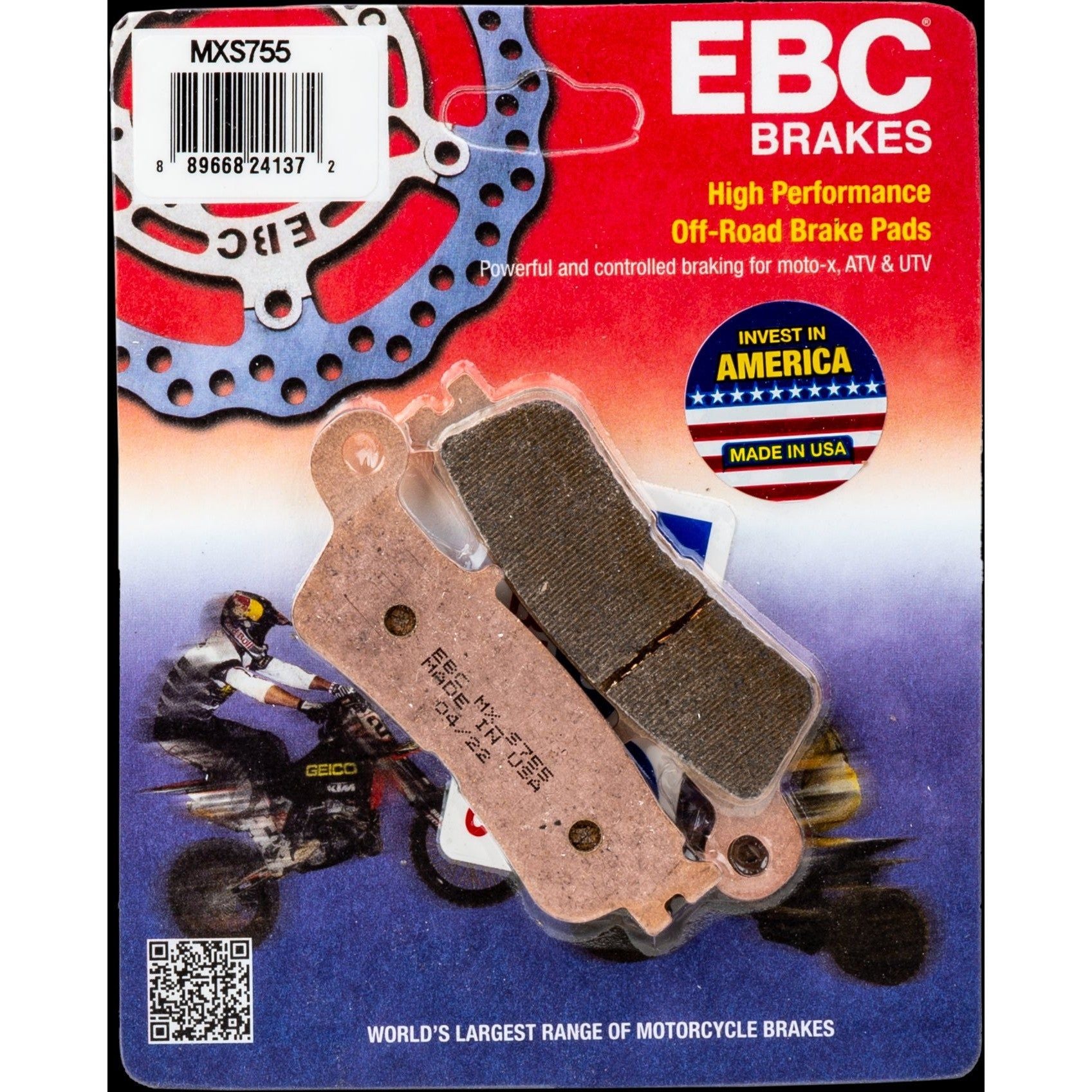 EBC 1 Pair MX-S Offroad Race Brake Pads MPN MXS755