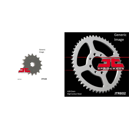 JT SPROCKETS Front and Rear Steel Sprocket Kit for OffRoad SUZUKI DS80 1983