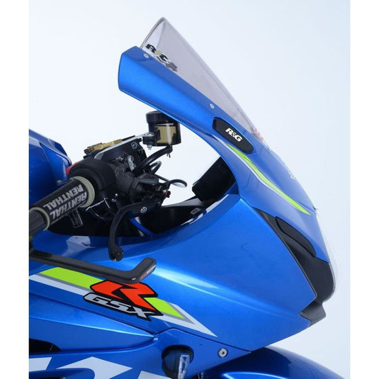 R&G Racing Black Mirror Delete Blanking Plates For 2017-2018 Suzuki GSXR1000