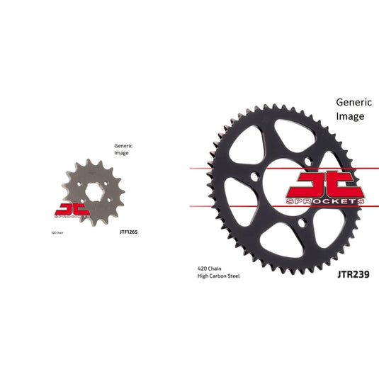 Front and Rear Steel Sprocket Kit for OffRoad HONDA XR250R 1981-1982