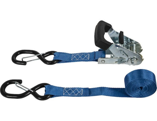 10 Foot Standard Duty Ratchet Tie Down With Thru-Handle - 4 Pack