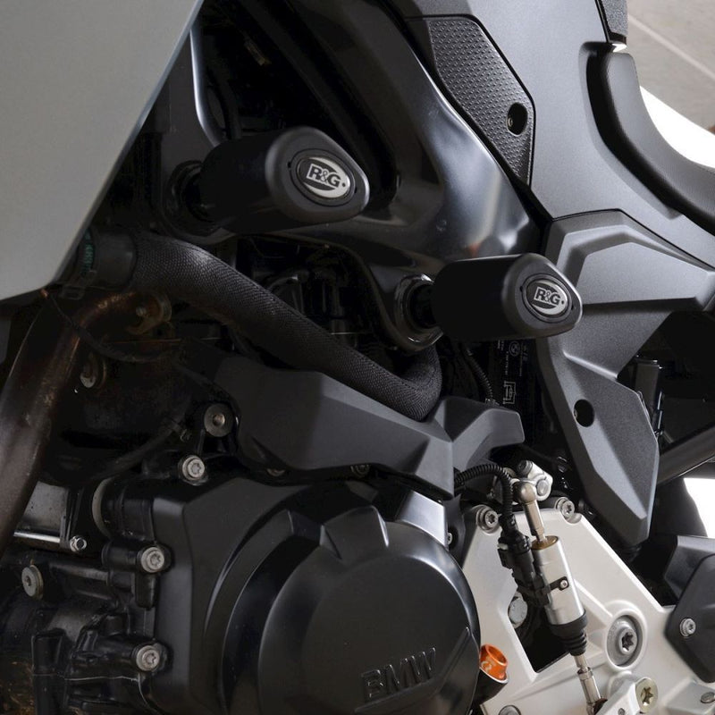 Load image into Gallery viewer, R&amp;G Racing Black Aero Style Crash Protection Bobbins For 2024 BMW F900GS
