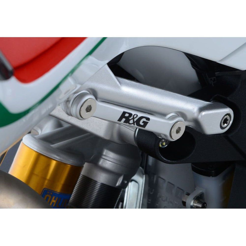 Load image into Gallery viewer, R&amp;G Racing Silver Footrest Delete Blanking Plate Kit For 2015-2018 MV Agusta F4RC
