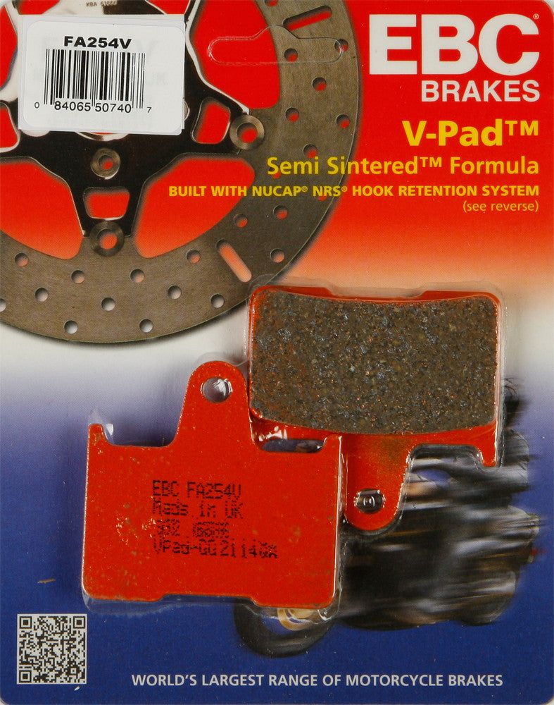 Load image into Gallery viewer, EBC 1 Pair V-Pad Semi-Sintered Touring Brake Pads MPN FA254V
