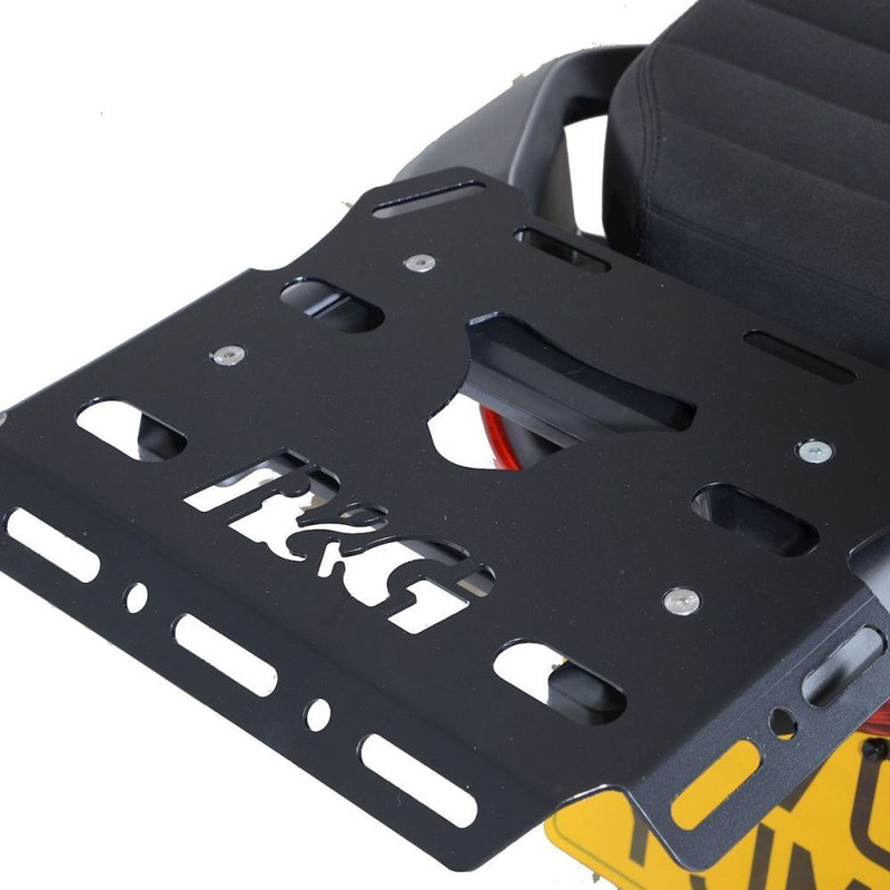Load image into Gallery viewer, R&amp;G Racing Black Rack Plate For 2020-2024 Super Soco CPx AR0008BK
