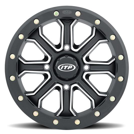 ITP Velocity Intertia Beadlock Wheel Matte Black 14x7 4x136 5+2 1422523727B