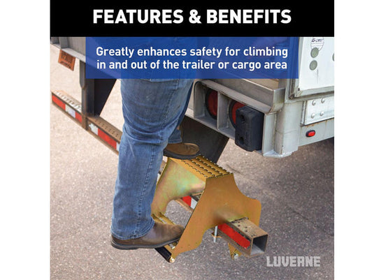 RETRAC HighRise Folding Rear Bumper Mount Entry Step (Fits 5", 6-1/2", 7-1/2" Bumpers)