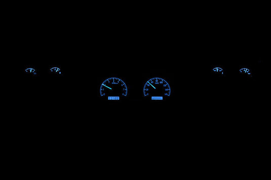 Dakota Digital 1973-1977 Chevrolet Malibu/Monte Carlo/El Camino/GMC Sprint VHX Black Blue Display Gauge Kit VHX-73C-CVL-K-B