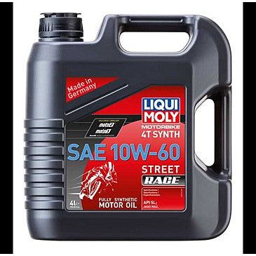 Liqui Moly 4L Synthetic 4T SAE 10W60 Motorbike Street Race Motor Oil 20072
