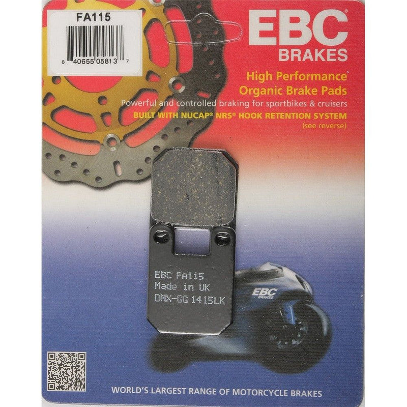 Load image into Gallery viewer, EBC 1 Pair FA Series Organic Replacement Brake Pads MPN FA115

