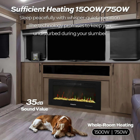 Fogatti 36 Inches RV Electric Fireplace