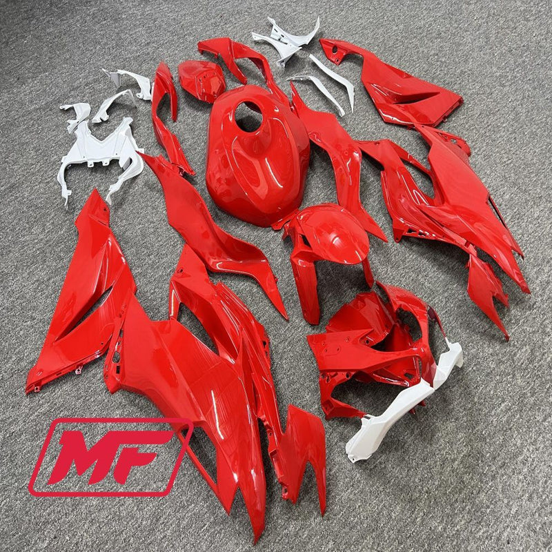 Load image into Gallery viewer, Monster Fairings Full Kit Kawasaki ZX-6R 19-23 Red and White + Windshield + Gas Tank Cover

