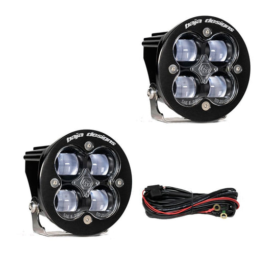 Baja Designs Auxiliary LED Light Pod Pair Squadron-R Series SAE Pattern Clear Lens Universal 247802