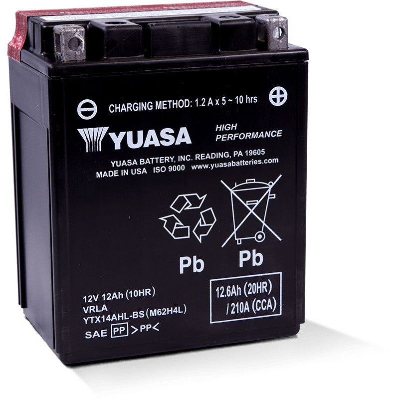Load image into Gallery viewer, Yuasa Maintenance Free YTX14AHLBS 12 Volt Battery YUAM62H4L

