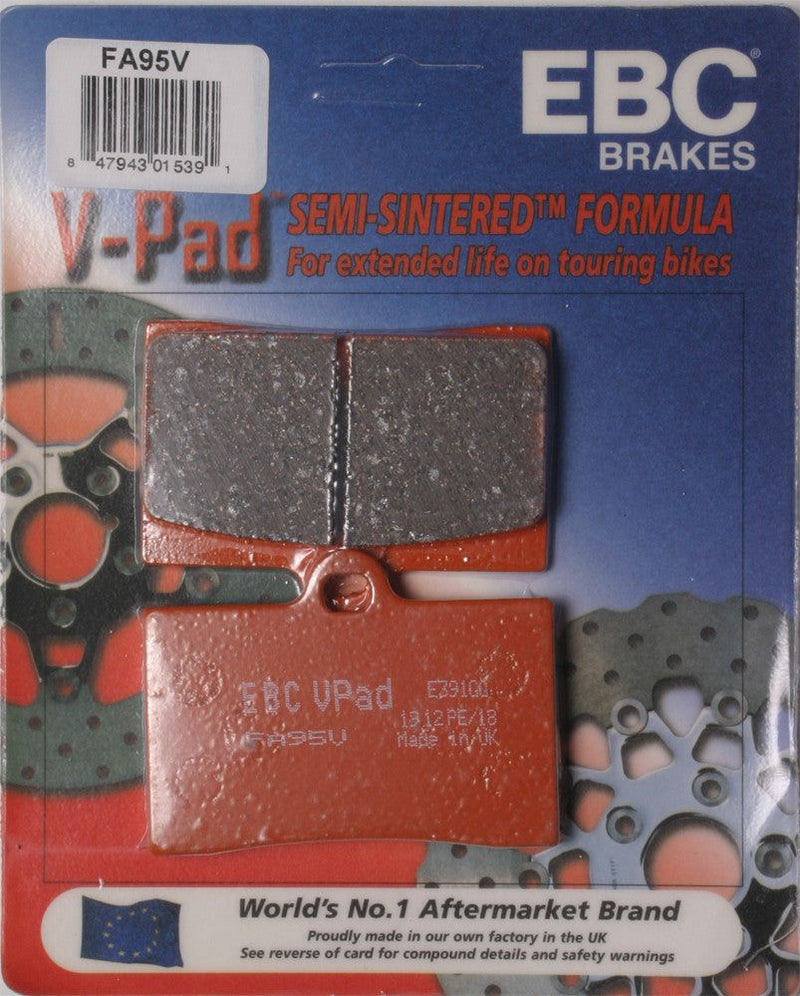 Load image into Gallery viewer, EBC 1 Pair V-Pad Semi-Sintered Touring Brake Pads MPN FA95V
