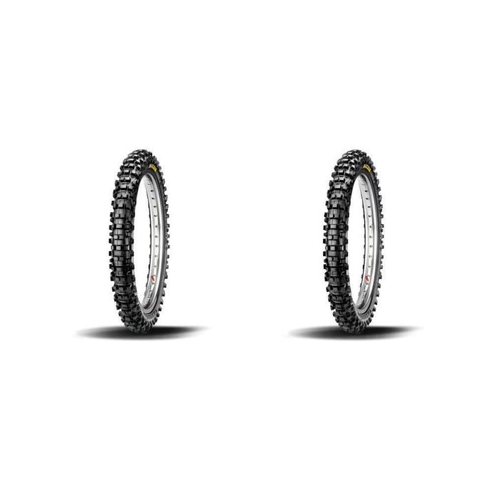 Pair of Maxxis Maxxcross Desert-IT M7305D Bias Dirt Bike Tires Front 80/100-21 (2)