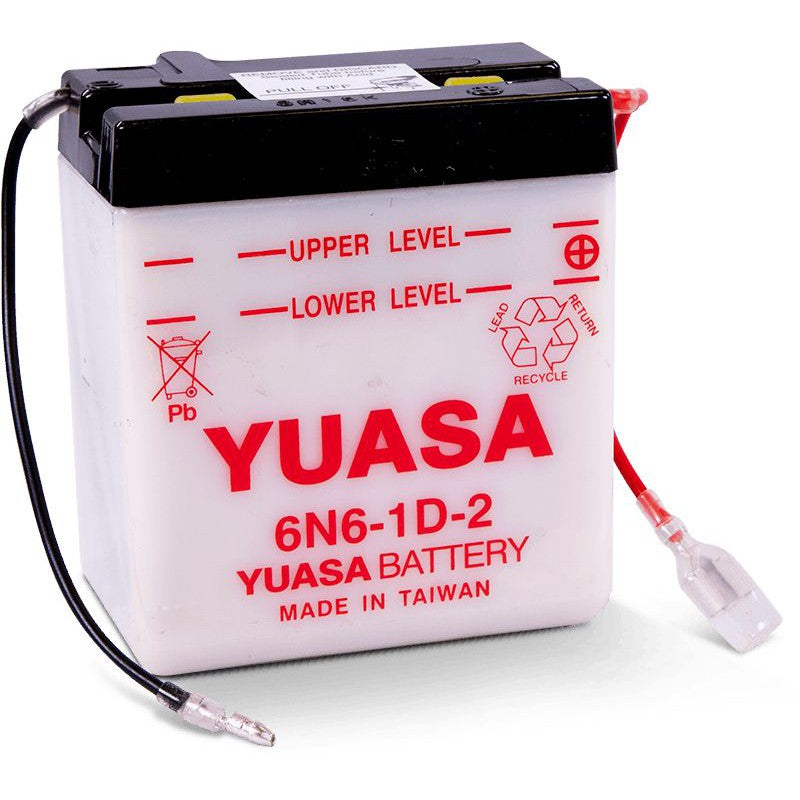 Load image into Gallery viewer, Yuasa Conventional 6N61D2 6 Volt Battery YUAM2662B
