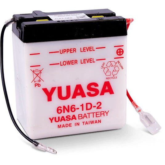Yuasa Conventional 6N61D2 6 Volt Battery YUAM2662B