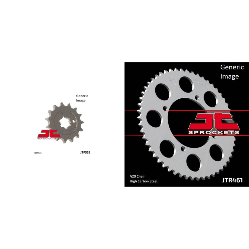 Load image into Gallery viewer, JT SPROCKETS Front and Rear Steel Sprocket Kit fits OffRoad KAWASAKI KX80L 1988
