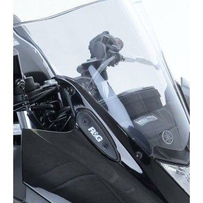 Load image into Gallery viewer, R&amp;G Racing Black Mirror Delete Blanking Plates For 2015-2018 Yamaha YZF R3
