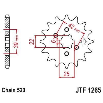Load image into Gallery viewer, JT Sprockets Front Steel Countershaft Sprocket 14 Tooth 14T 520 Chain
