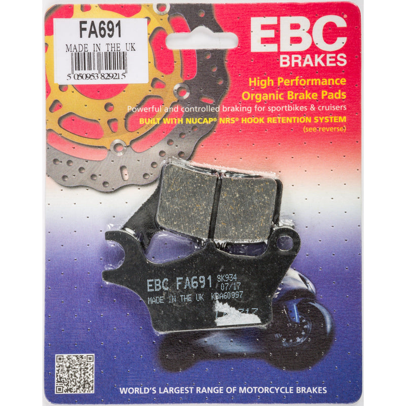 Load image into Gallery viewer, EBC 1 Pair Premium SFA Organic OE Replacement Brake Pads MPN FA691
