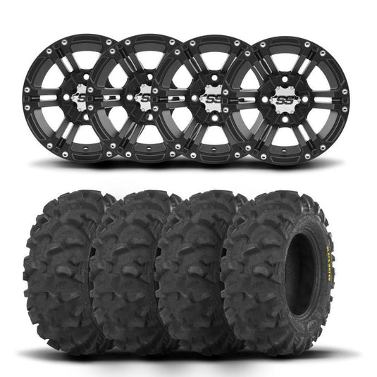 ITP SS212 12" Matte Black Wheels And Blackwater Evolution Tires [28x10-12]