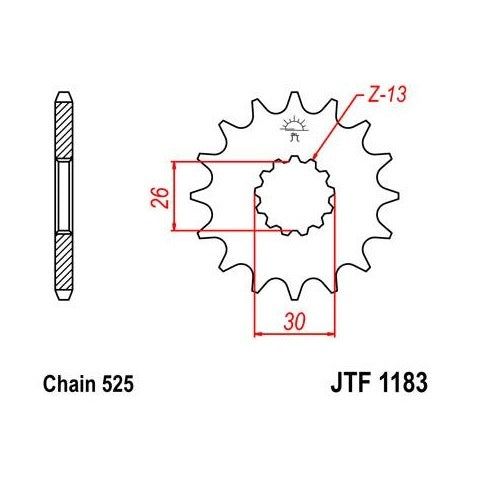 Steel Front Sprocket 17T for Street TRIUMPH 865 Thruxton 2007-2015