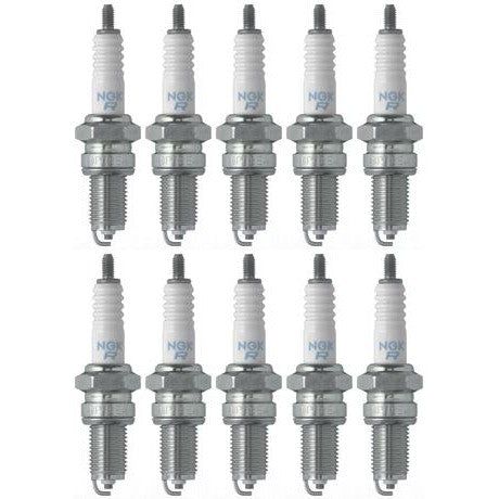 Set of 10 NGK Standard Spark Plugs for Kawasaki KLX650-D 1996 Engine 650cc