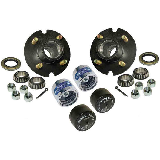 Trailer Hub Assembly - 4 on 4" Bolt Circle, 1,250lb Capacity for Straight Spindles