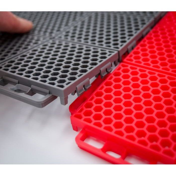 Load image into Gallery viewer, Caliber Protech Smooth Grey Flooring 8 Pieces 13610-3
