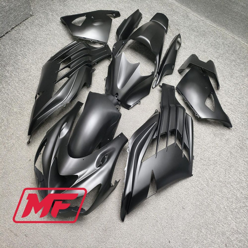 Load image into Gallery viewer, Monster Fairings Full Kit Kawasaki ZX-14R 06-11 Matte Black + Windshield + Gas Tank Cover
